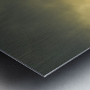 Overcast sky above herd of cows on pasture Metal print