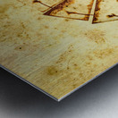 Vintage Rusty Farm Windmill Metal print