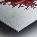 Human heart medical diagram isolated on white Metal print