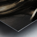 Emotive headshot on a fashionable female model Metal print