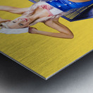 Isolated navy pinup girl on white background Metal print