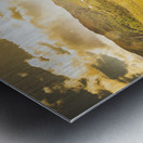 Gorgeous golden sunset field  Metal print