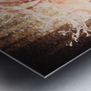 Beach milkshake with a strawberry splash Metal print