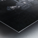 2 male gangsters meeting in dark alleyway Metal print