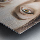 Cosmetic pin up with lipstick smile Metal print