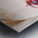 Surprised doll face Metal print