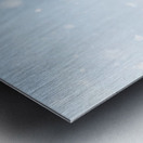 Beautiful brunette woman freezing in outdoor forest Metal print