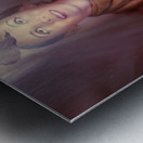 Beautiful Romantic Woman In A Dark Autumn Forest Metal print