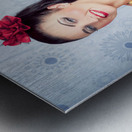 Beautiful day of the dead girl drawing tattoo Metal print