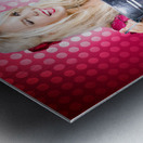 60s Retro Cleaning Lady With Metal Water Bucket Metal print