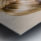 Isolated Sexy Girl Wearing Glasses On White Metal print