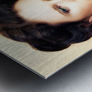 Retro Portrait Of A Young Brunette Beauty Metal print