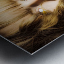 Woman with beautiful wavy hair Metal print