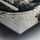 Fashion beauty princess sitting by castle door Metal print