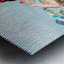 Sexy beach pin up girl wearing high heels Metal print