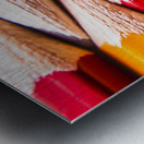 Macro coloured pencil crossover Metal print