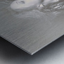 Mystery woman in blue dress and black choker Metal print