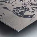 Nautical silver Metal print