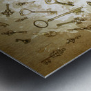 Milk and keys abstract still life Metal print