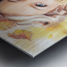 Retro Pinup Girl Doing Spring Clean Metal print