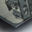 Urban trams and old maps Metal print