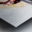 Education Math Tutor Holding Numbers Calculator Metal print