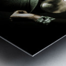 Security Detective With Magnifying Glass Metal print