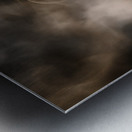 Steampunk welder smoking cigarette Metal print