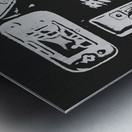 Game play in blocks and lines Metal print