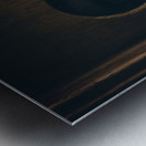 Eye looking through door keyhole Metal print