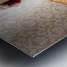 Vintage Coffee Woman Holding Hot Tea Pot Metal print