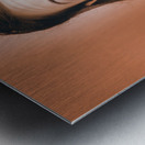 Surprised Young Woman Getting Valentine Flower Metal print