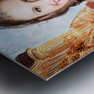 Beautiful fine art girl on Europe travel tour Metal print