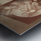 Retro cupcake poster girl adverting baked cake Metal print