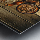 Retro coffee bean mill Metal print