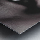 Jukebox DJ holding vinyl soda bottle lid in mouth Metal print