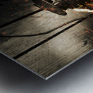 Cosy open fire. Cottage artwork Metal print