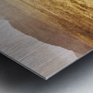 Man on expedition along Cradle Mountain Boardwalk Metal print