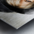 Classic vintage portrait of female film actor Metal print