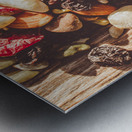 Rustic dried fruit and nut mix Metal print