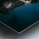 Soft dark beauty in full length creative fashion Metal print