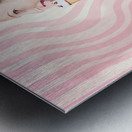 Ice cream pin-up poster girl licking waffle cone Metal print