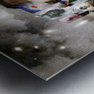 Man Streaming Media With Cloud Server Informatics Metal print