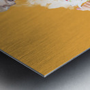 Pinup girl holding kettle and mug Metal print