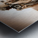 Young Female Photographer With Vintage Camera Metal print