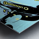 Retro robot reanimation Metal print