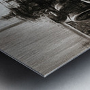 Vintage tractor drawing in industrialised 1900s Metal print