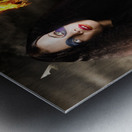 Dark ages jester searching a mysterious castle Metal print