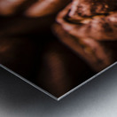 Roasted coffee bean macro Metal print