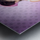 Ironing pinup housewife doing sixties housework Metal print